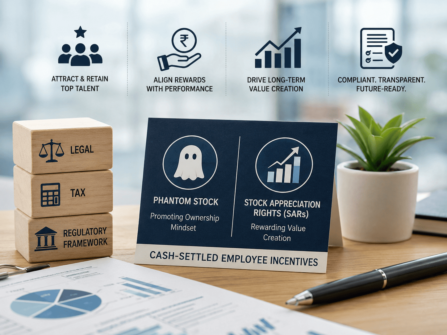 Phantom stock and stock appreciation rights in India for cash-settled employee incentives, covering legal, tax and regulatory considerations.