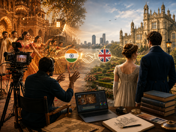 India–UK creative collaboration linking Bollywood filmmaking with British period drama and cultural exchange.