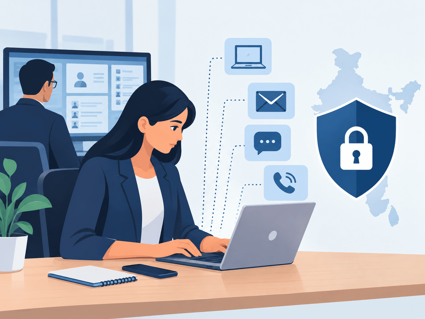 Employer monitoring employee laptop, emails and communications under India’s DPDP Act and data privacy framework.