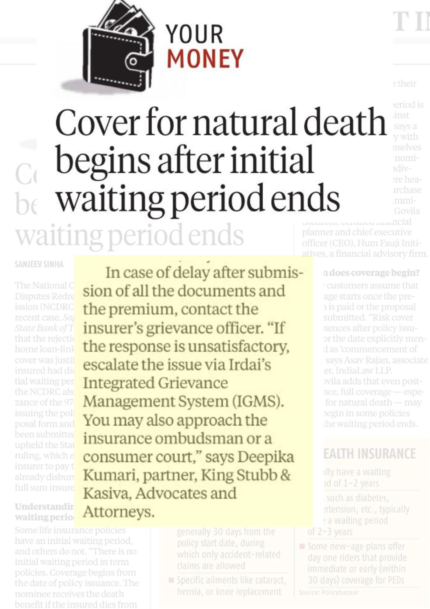 Understanding Life Insurance Claims: Deepika Kumar Highlights Escalation Pathways in Business Standard