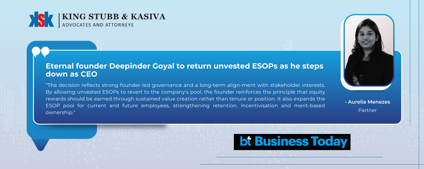 Deepinder Goyal to return unvested ESOPs