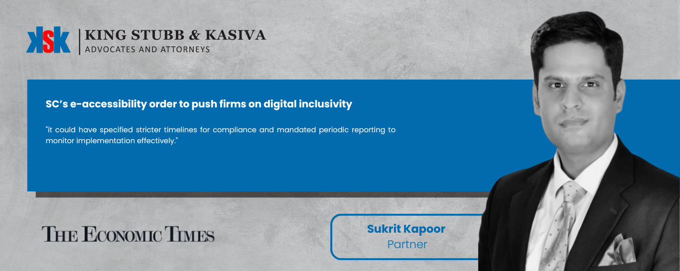 Sukrit R Kapoor on Supreme Court's E-Accessibility Order: A Call for Stronger Implementation Framework