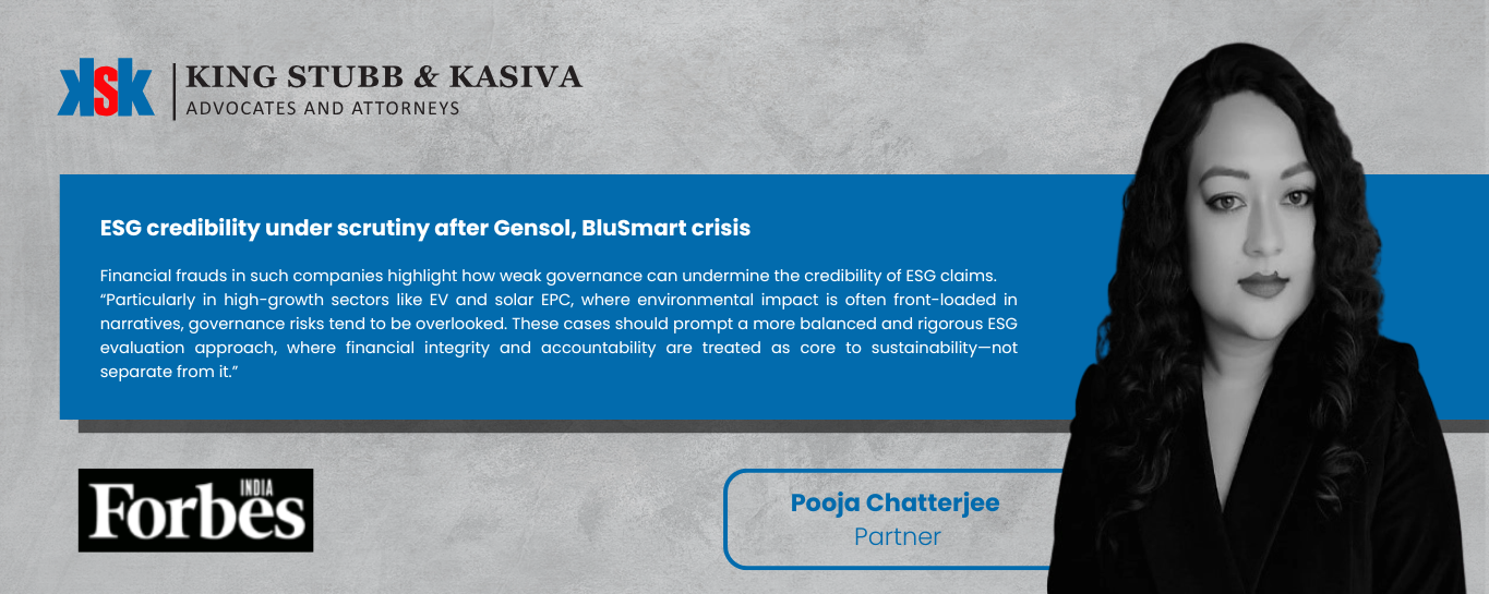 Pooja Chatterjee Calls for Stronger ESG Governance Amid BluSmart-Gensol Crisis