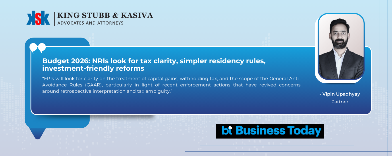 Importance of Tax Certainty for FPIs Ahead of Union Budget 2026