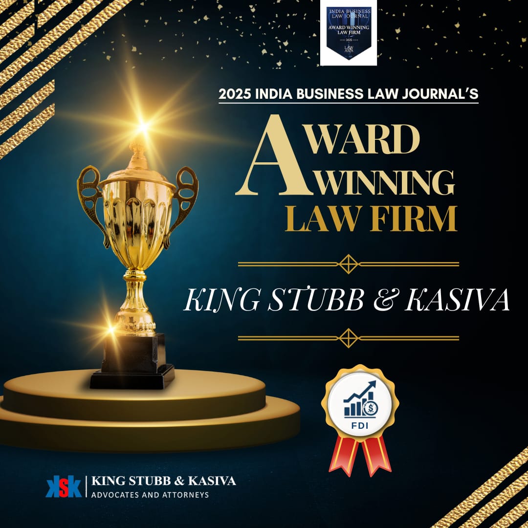 KSK Wins India Business Law Journal Award for Excellence in Foreign Direct Investment (FDI)