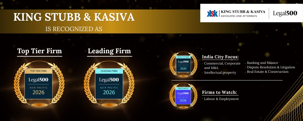 King, Stubb & Kasiva Recognised in The Legal 500 Asia Pacific 2026 Rankings