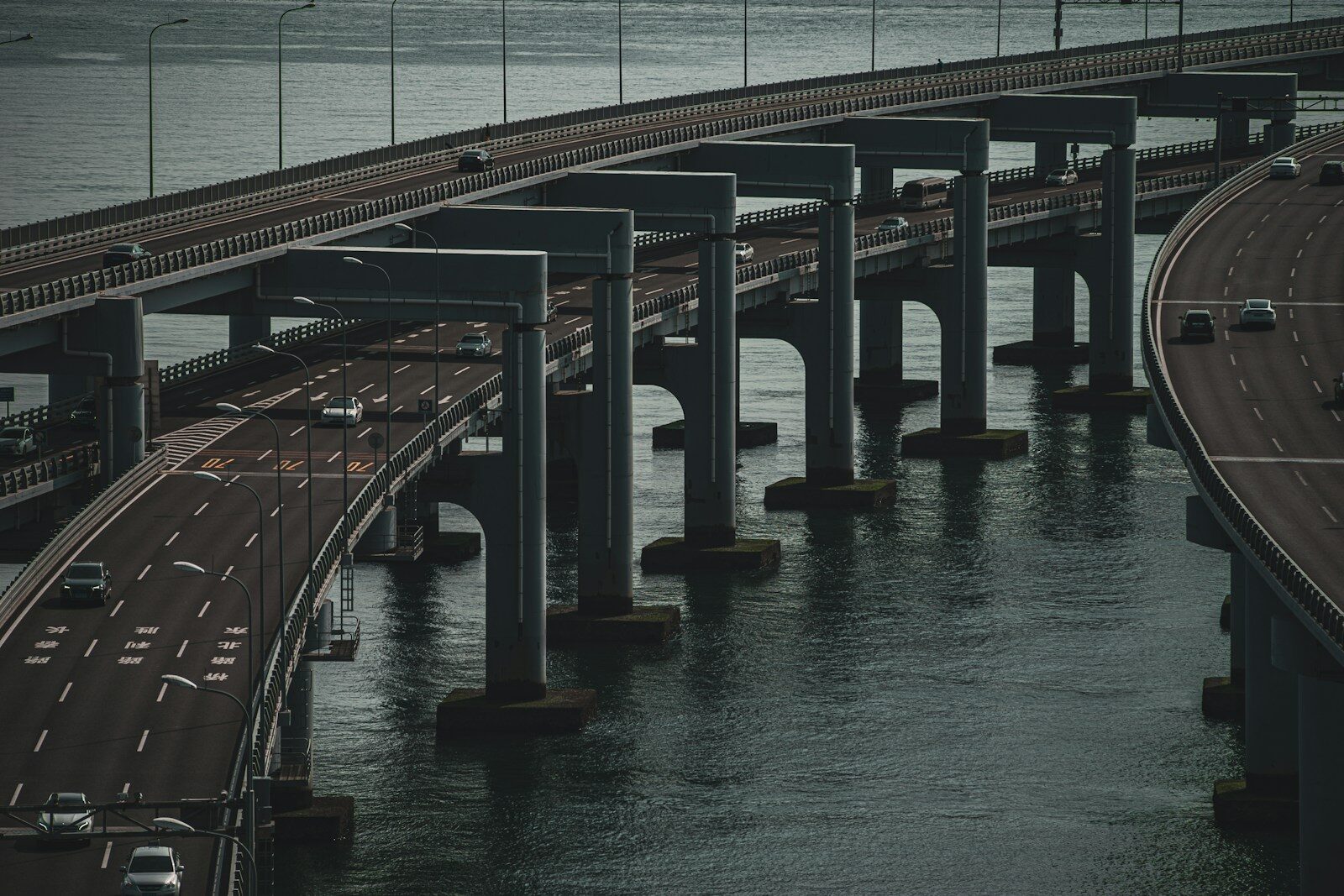 a large bridge over a large body of water