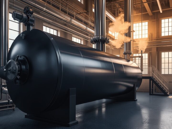Industrial boiler house with a large steel boiler and pipework, illustrating the Indian Boiler Regulations 2026