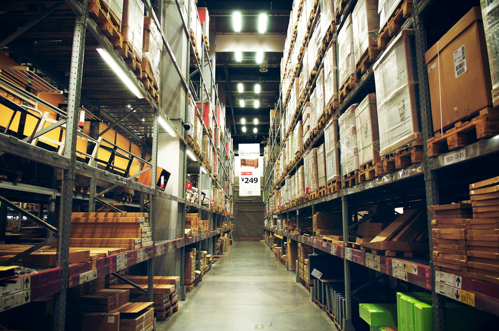 brown wooden shelf on white floor tiles - E-Commerce Warehousing in India