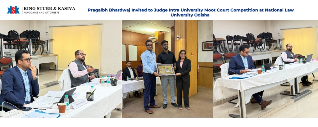 Pragalbh Bhardwaj of King Stubb & Kasiva at the National Law University Odisha Intra University Moot Court Competition