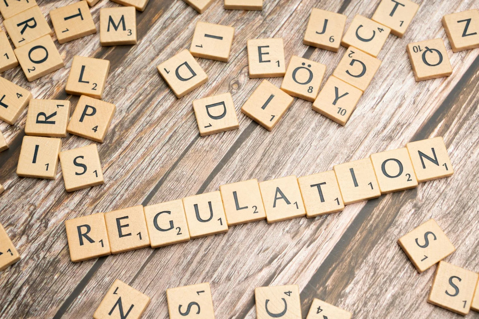 fema guarantees regulations 2026 - India's - Wooden letter tiles spelling 'Regulation' on a textured wood background, conveyi
