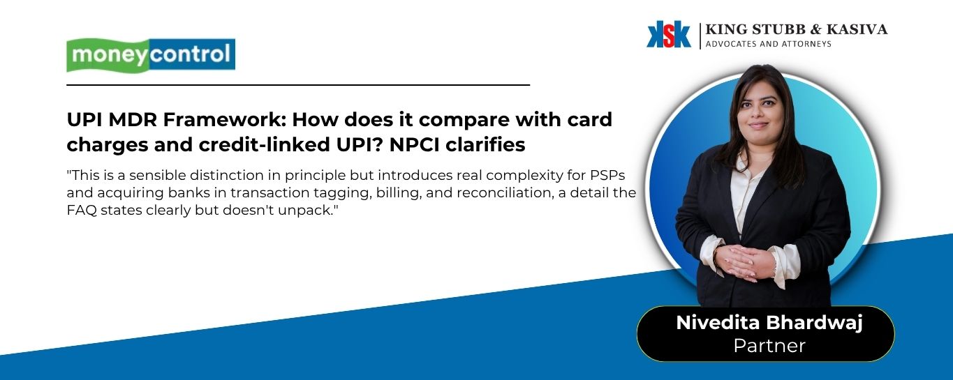Nivedita Bhardwaj on the UPI MDR framework in Moneycontrol